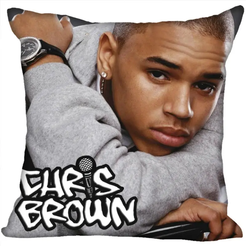 

H+P#68 New Hot Custom Pillowcase Chris Brown #3 soft 45x45 cm (One Side) Pillow Cover Zippered SQ01003@H068