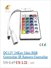 DC12V 24Key мини RGB контроллер ИК пульт дистанционного управления с мини диммером для 5050/3528 светодиодные ленты 12 В