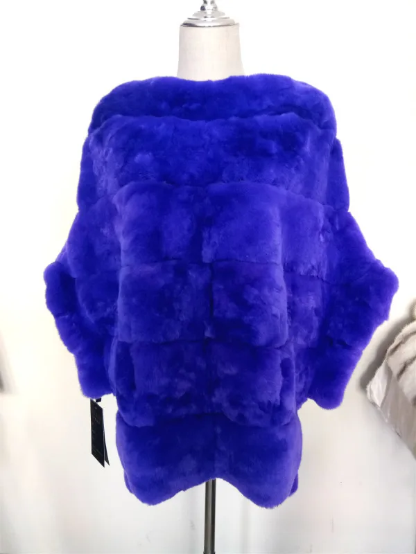 Lady beliebte lila dicken Head Mantel Blau Fashion s Blau nPk0X8wO