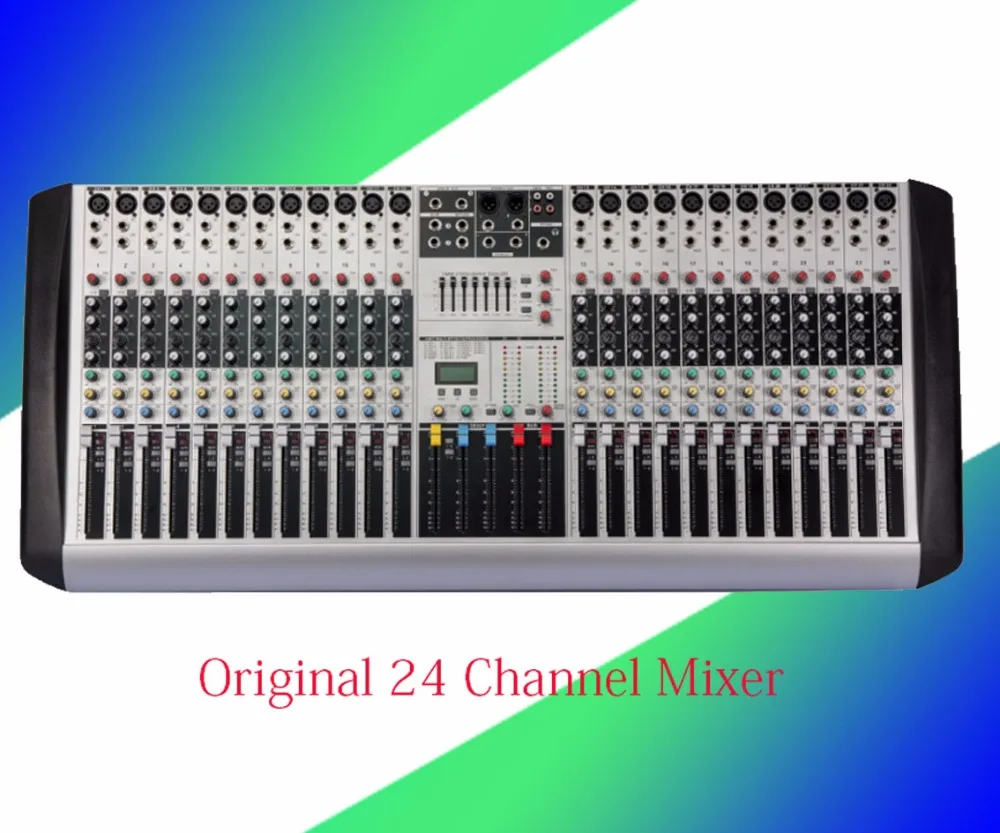 

Professional New 24 Mixer Channels Microphone Live Audio DJ Stage Mixer EQ Mixing Console Mezcladora De Double marshalling