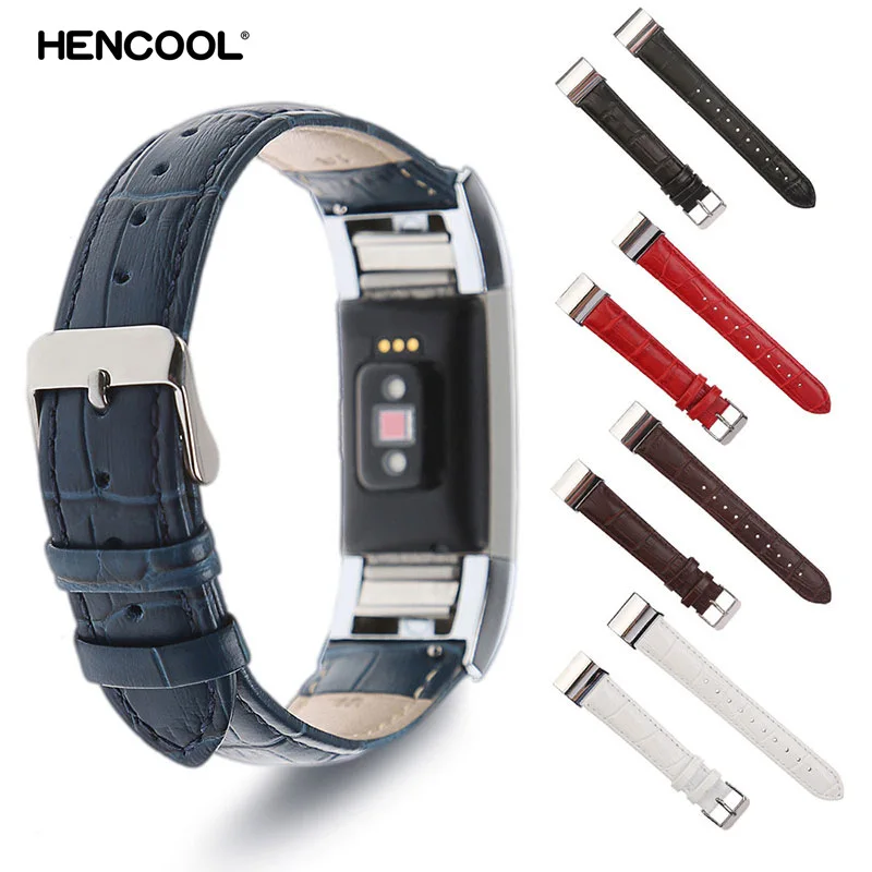 

High Quality Genuine Leather Watch Strap For Fitbit Charge 2 Replacement Watchbands pulsera Bracelet Band With Steel Buckle