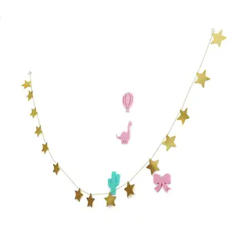 

Gold Stars Hanging Decoration Garland Banner Pastel Perfection Sparkling Star Garland Bunting For Weddings Or Parties