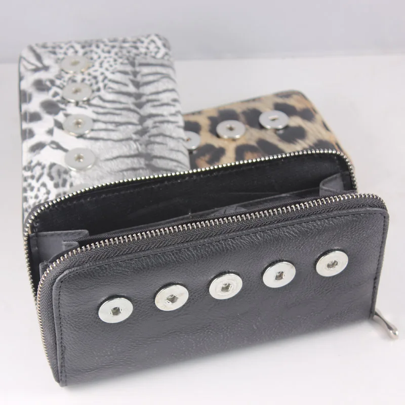 Women Bag Yellow Leopard Print Snap Purse Pu leather Snap Button Wallet