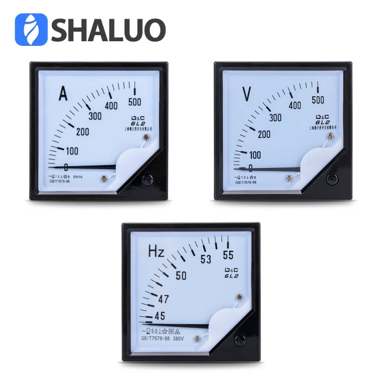 

Switchbox Pointer Instrument 6L2 Amperometer Frequency Meter Hz/380V 500V Voltmeter for Generator Set