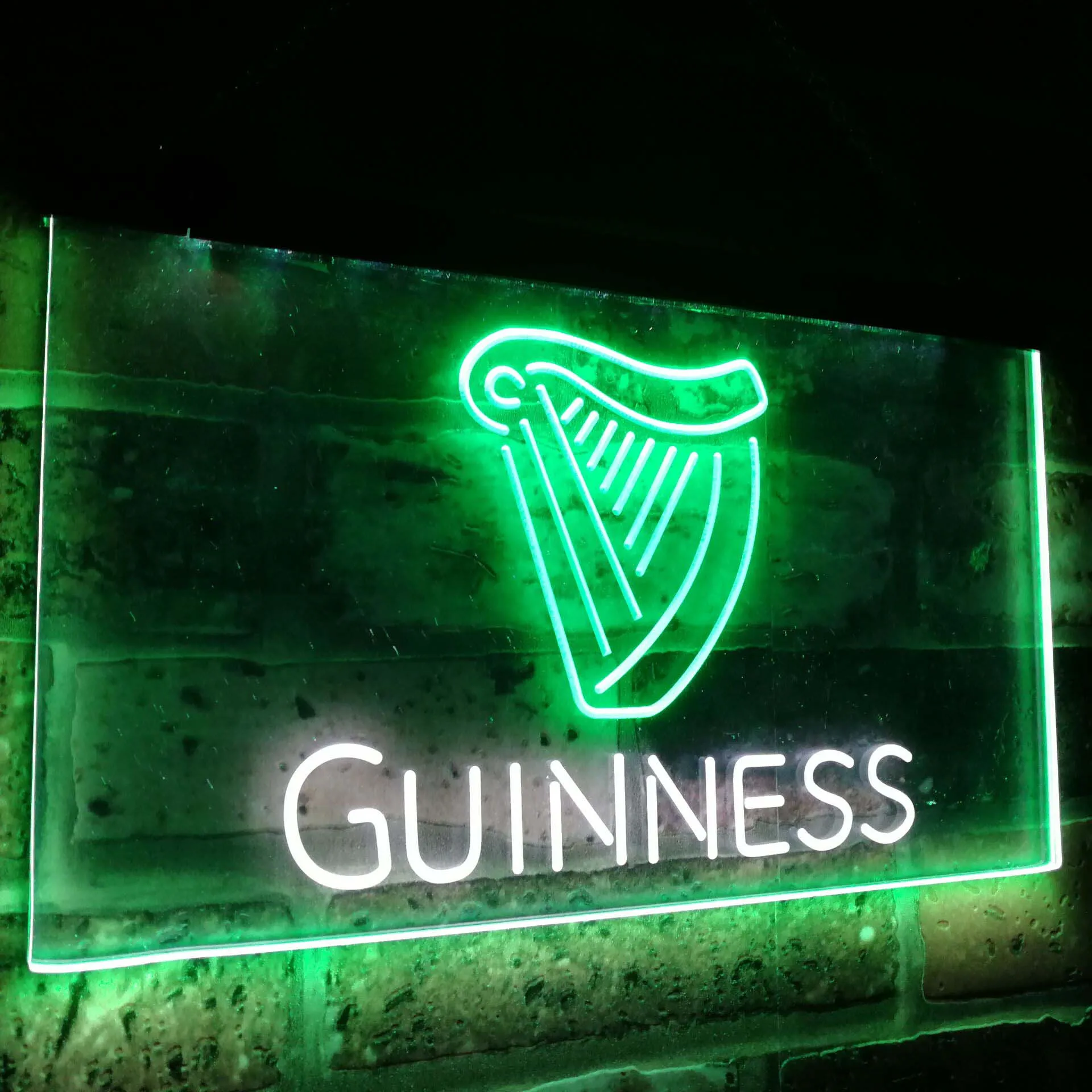 Guinness Ale украшение для пивного бара подарок Двухцветные светодиодные