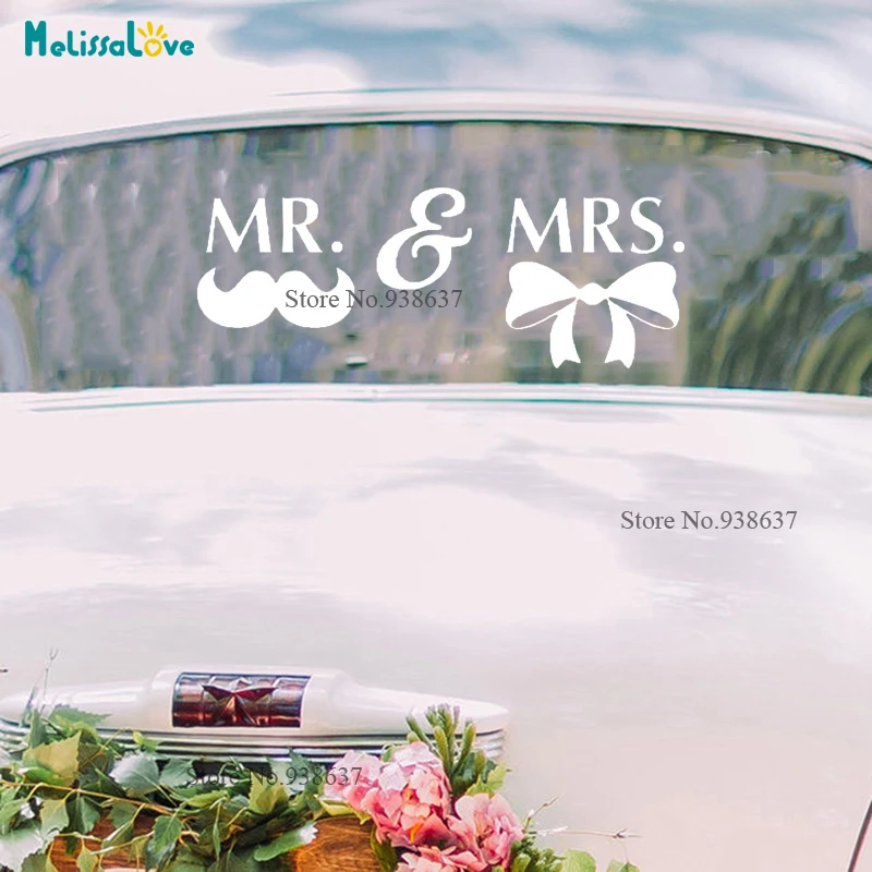 Us 1 58 32 Off Mr And Mrs Wedding Sticker Wedding Room Black Board Decal Welcome Reception Sign Couple Bedroom Decal Cl246 In Wall Stickers From