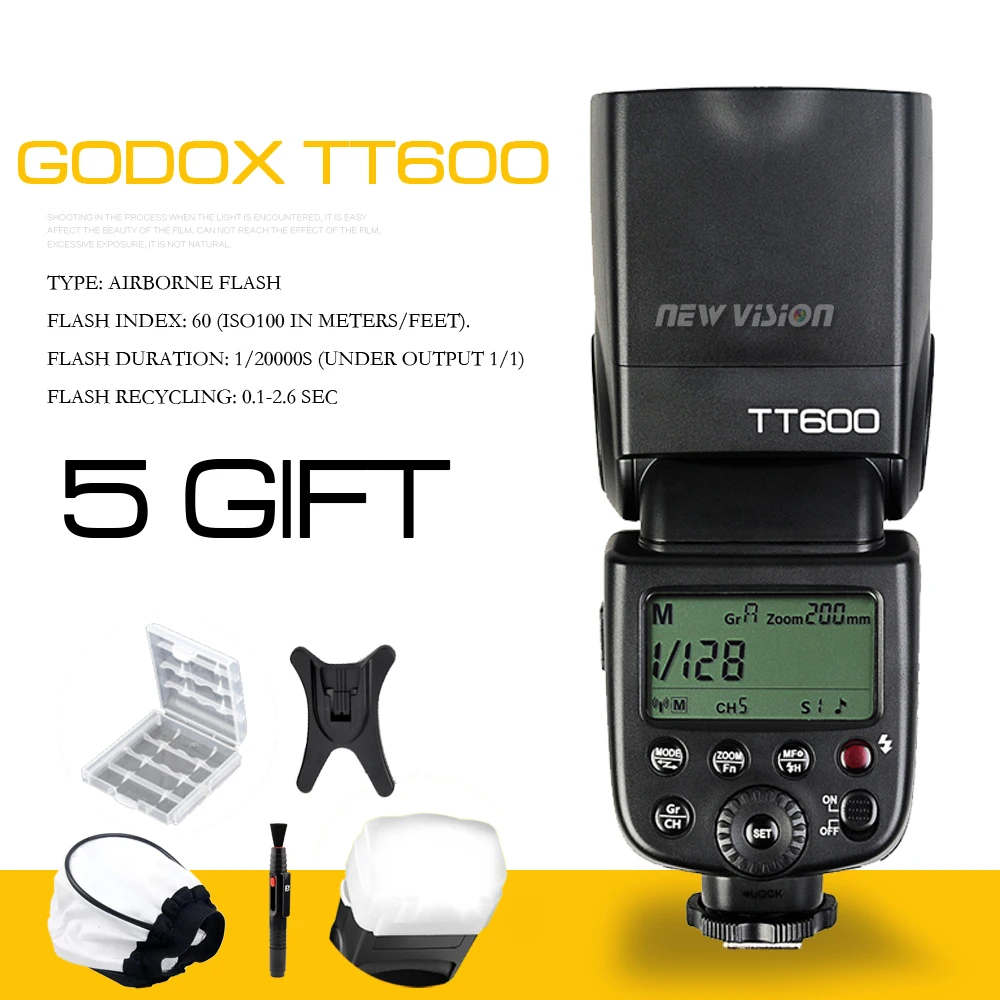 Godox TT600 2.4   GN60  /   flash-speedlite   Nikon Pentax Olympus Fujifilm