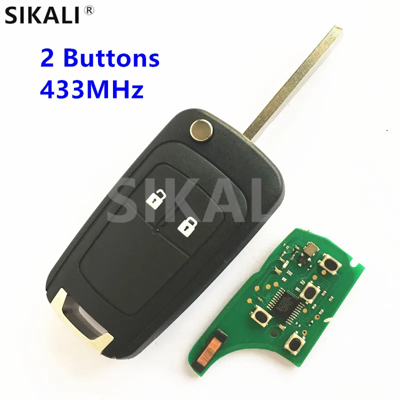 2 кнопки дистанционного ключа автомобиля 433 МГц для GM/Chevrolet Onix/New Prisma (MKII) 2013 2014 2015 2016