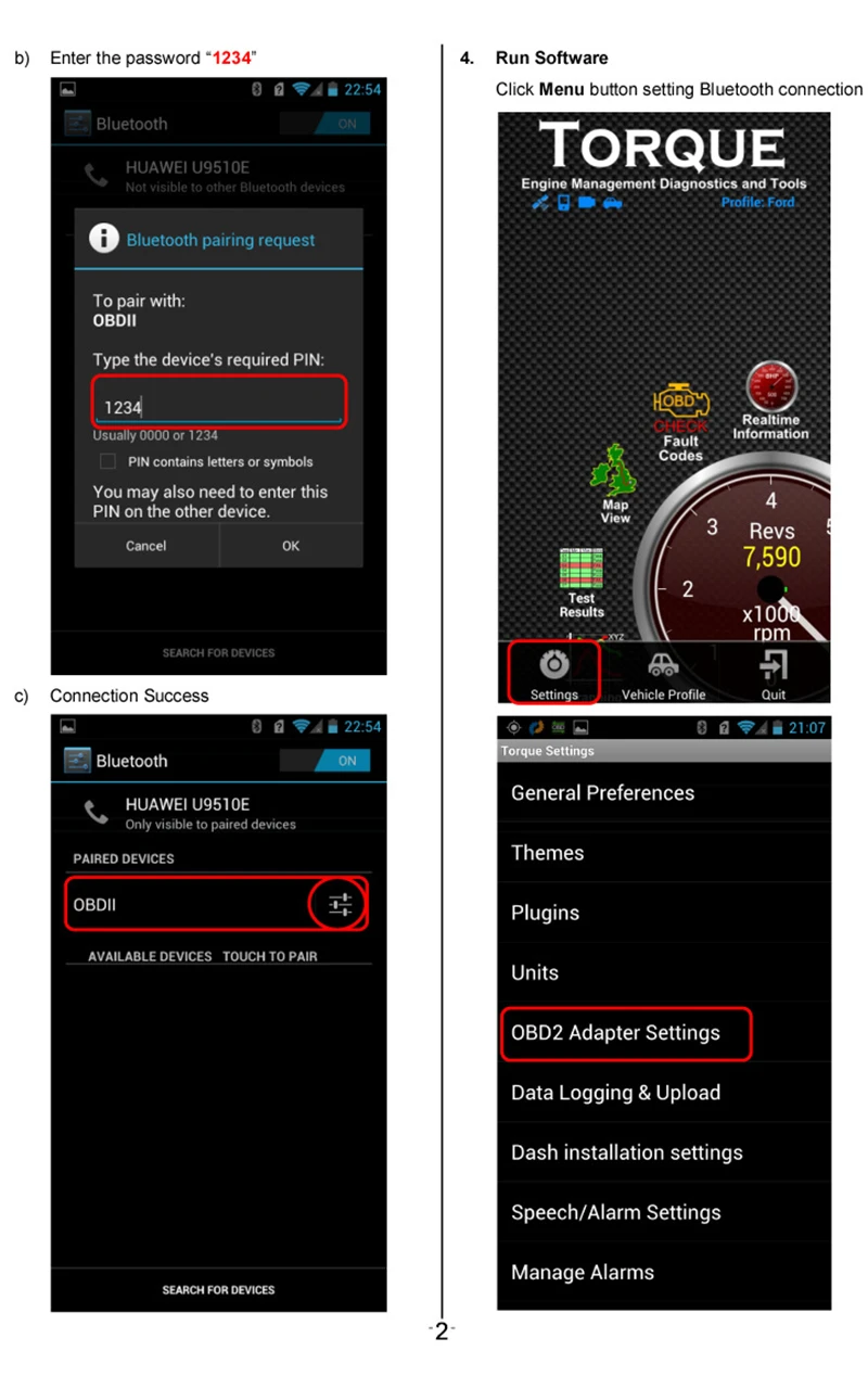 Bluetooth 2,0 Интерфейс Мини ELM327 v2.1 OBD2 OBD 2 Авто диагностический инструмент ELM 327 работает на Android Крутящий момент/PC v 2,1 адаптер BT