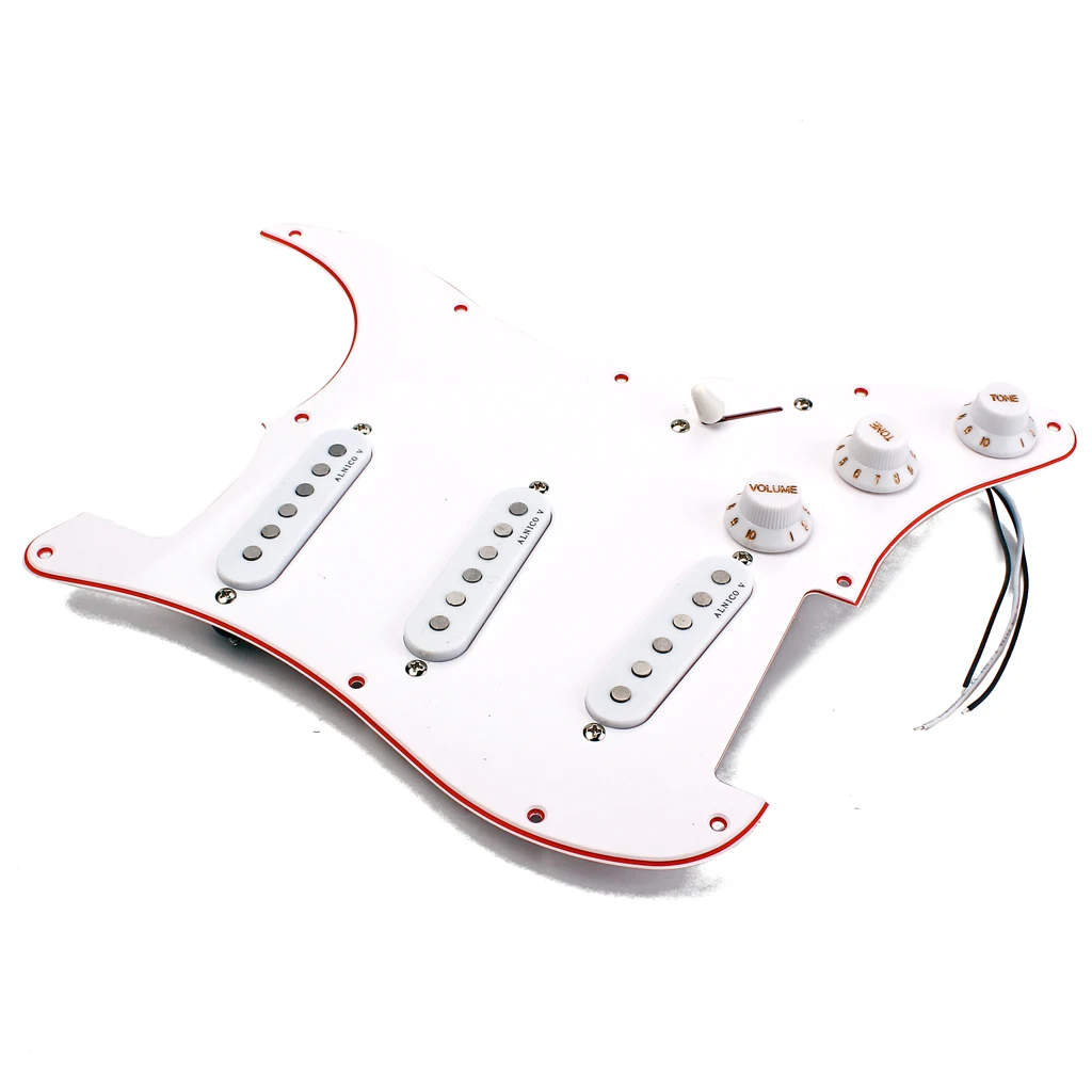 Set of Prewired Alnico V Pickguard for Fender Stratocaster Guitar with 11 Screws Musical Instruments Accessory