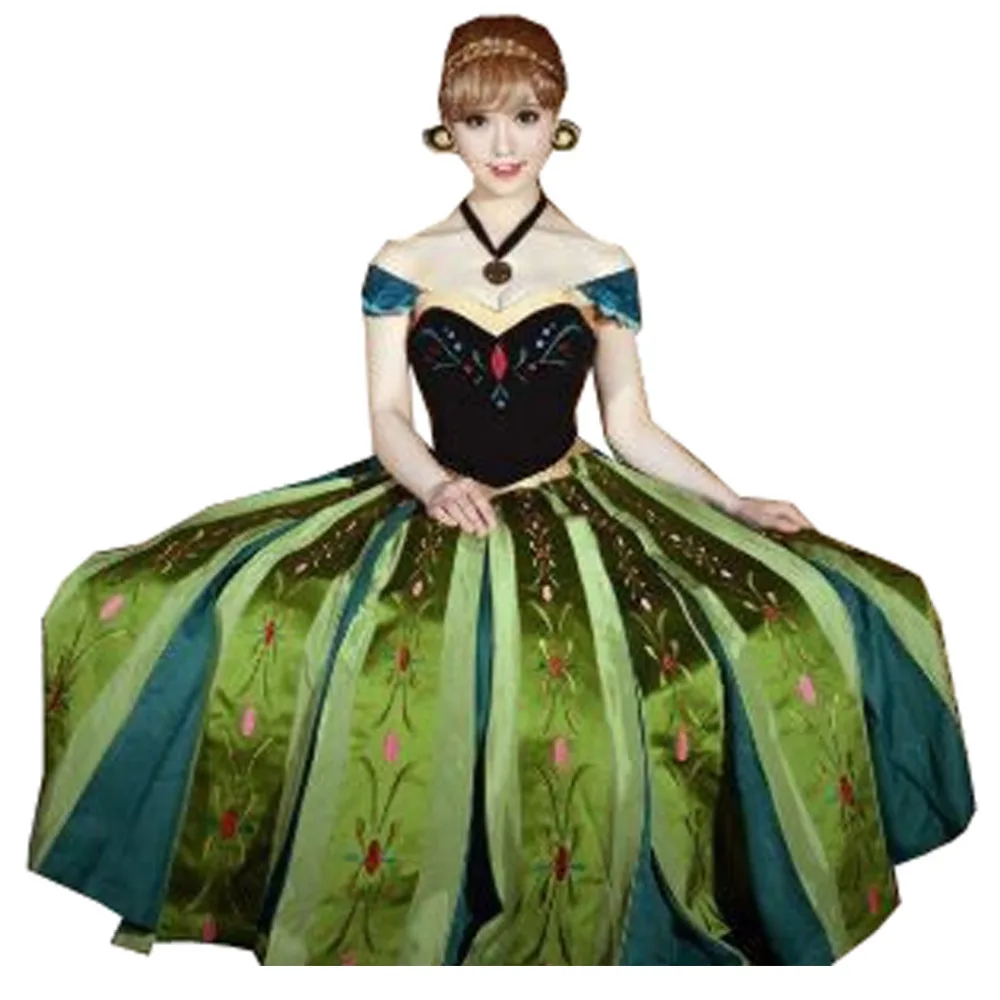 2018 Anna Coronation Dress Princess Anna Costumes Outfit Anna Cosplay