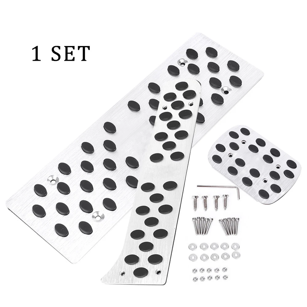 Accelerator Fuel Foot Pedals Footrest Covers Pads Kit For VW Jetta Golf Passat Tiguan Touran Automatic Transmission