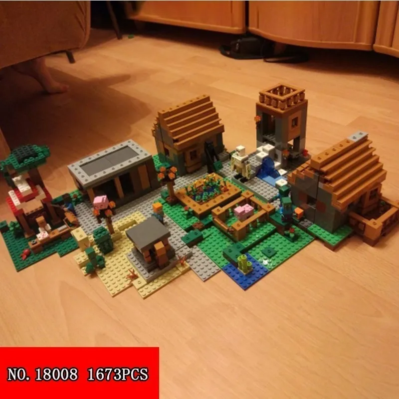 

18008 Village Countryside TheVillage I Real Building Blocks 1673pcs World Assembling Children Boy Alpinia Oxyphylla Toys