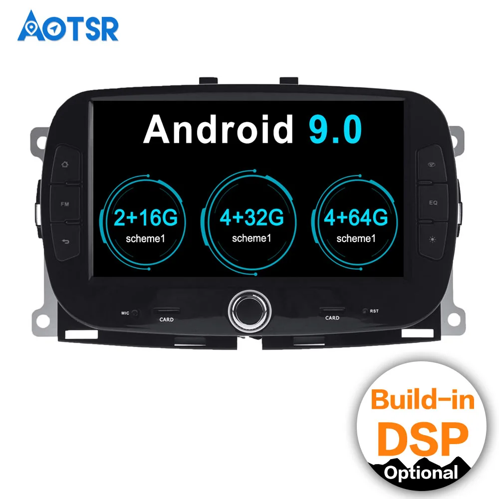 Aotsr Android 9 0 автомобильный GPS плеер для FIAT 500 (312) 2015 2019 Восьмиядерный Авто Стерео