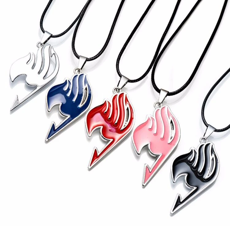 10 Pcs Lot Alloy Fairy Tail Anime Action Figure Cosplay Cute Cartoon 5 Colors Fairy Tail Guild Logo Pendant Necklace Kids Toys Action Figure Anime Action Figurekids Toys Aliexpress