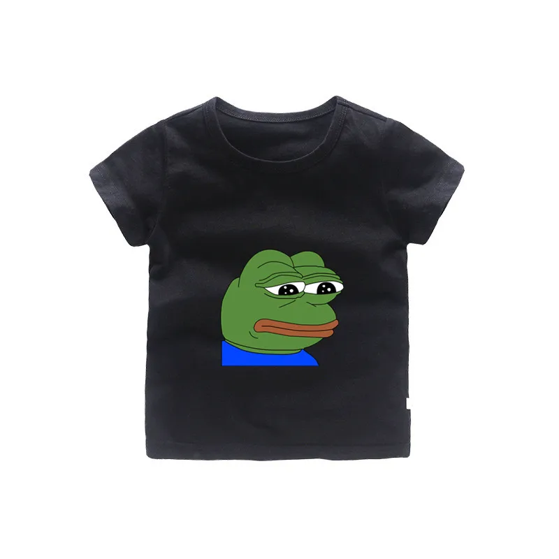 

2T-12T pepe Kingdom Funny child T-shirt Kids Baby Summer Cute Clothes Boys Girls Tops T shirt pepe b032