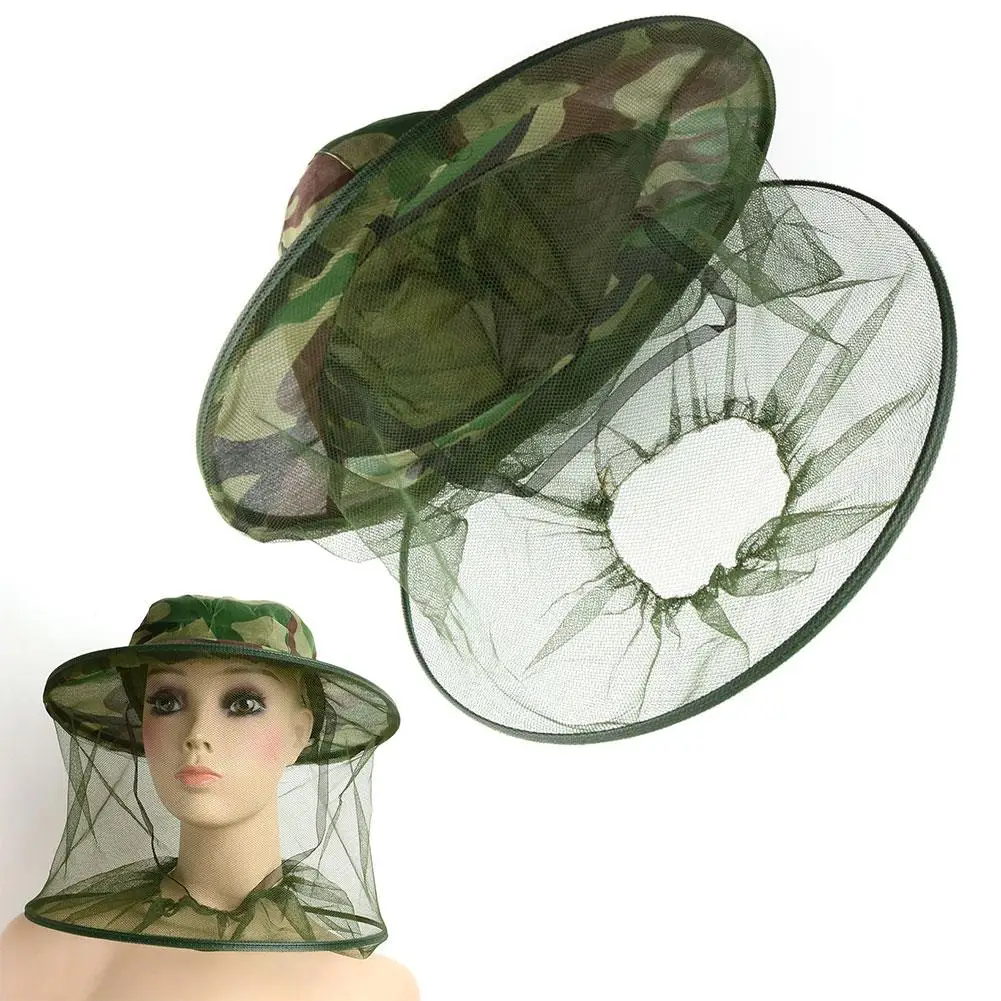 

1PC Bug Insect Bee Mosquito Fly Resistance Net Mesh Face Fishing Outdoor Camping Hiking Hat Protector Cap Camouflage