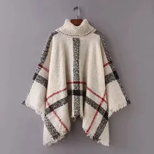 Mr.nut new high collar pullover fashion lattice tassel loose female street dress shawl knit sweater pullover shawl collar sweater
