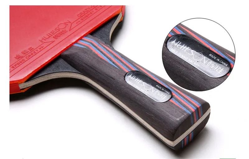 Huieson Carbon Fiber Table Tennis Racket Blade Double Face Pimples-in Racket Rubber Table Tennis Bat with Bag Top Recommended (18)