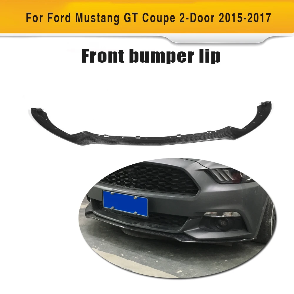 

Carbon Fiber Front Bumper Replace Lip Apron Spoiler for Ford Mustang Coupe 2 Door Only 15-17 V6 V8 Not Shelby GT350 Car Styling