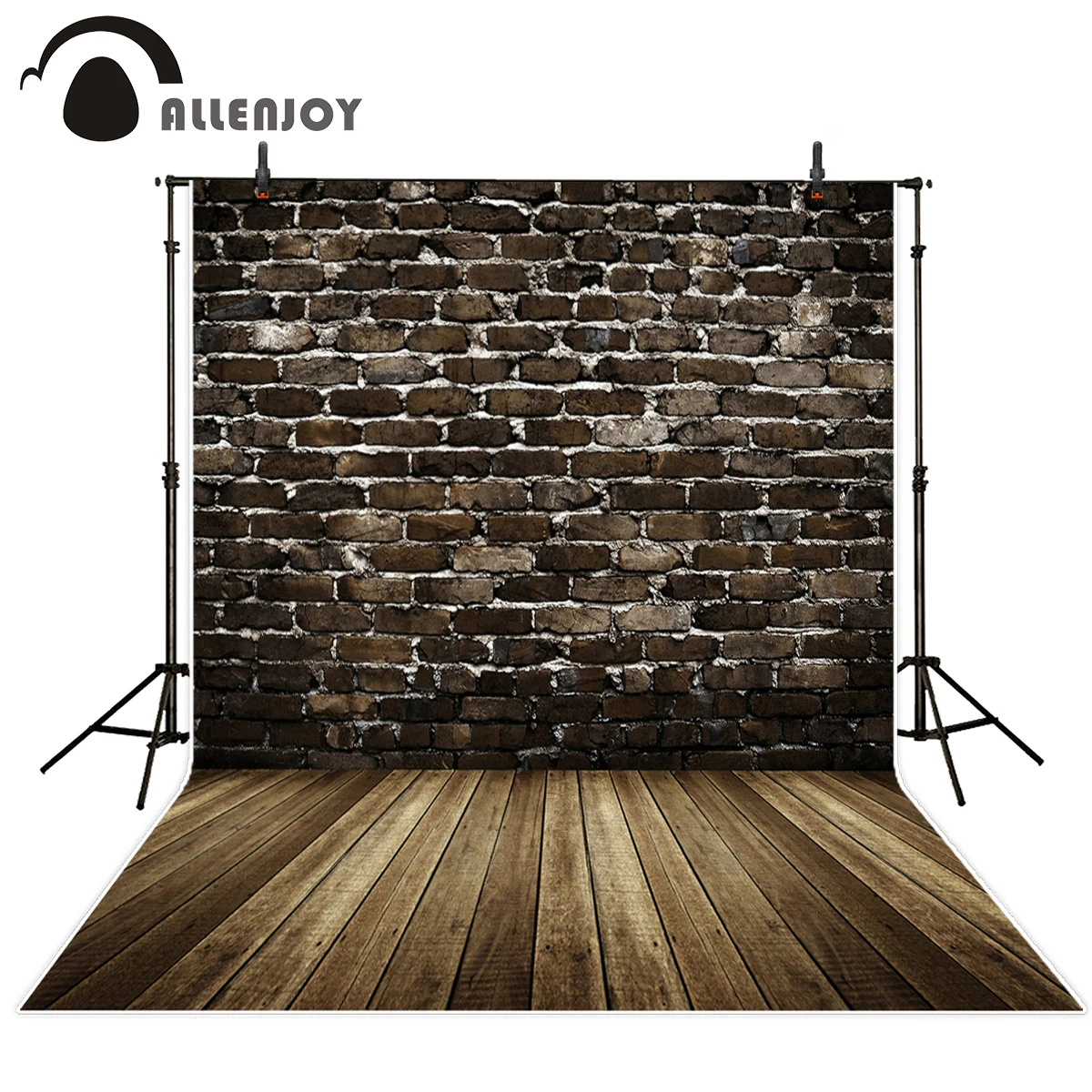 Allenjoy photo backdrops brown brick wall wood fantasy backdrop