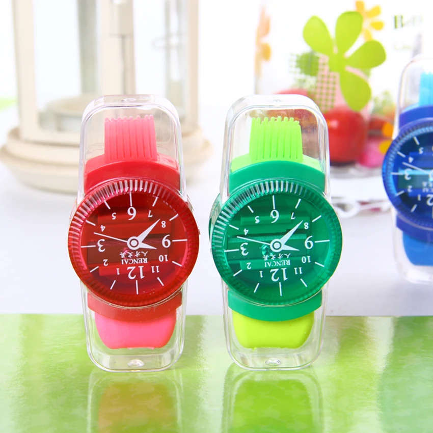 

Manual Pencil Sharpener with Eraser and Cleaning Brush Multifunction Watch Mechanical Pencil Sharpener For Kids School Supplies