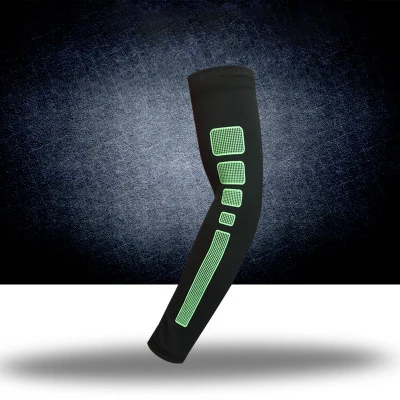 black green 2 шт./партия, воздухопроницаемые велосипедные грелки для бега, защита от солнца УФ, баскетбольный нарукавник для игры в гольф, MTB, велосипедный велосипед, налокотники - Цвет: black green