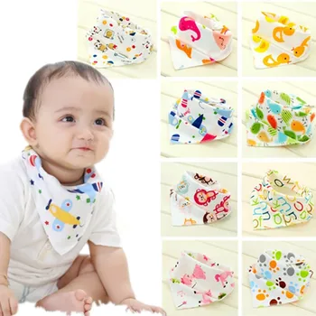 

50pcs hot cotton Baby bibs Infant saliva towels Burp Cloths funny Baby Waterproof bib wear 20%Off