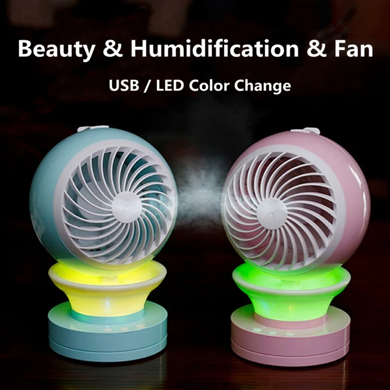 Mini Portable Air Conditioning Fan USB Mist Spray Home Office Cooling Humidifier New USB font b