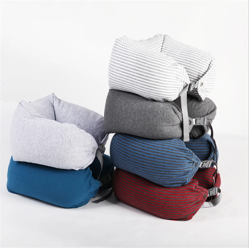 

Multi-function Cotton double buckle U-shaped Pillows Travel Neckrest Travel Portable Pillow