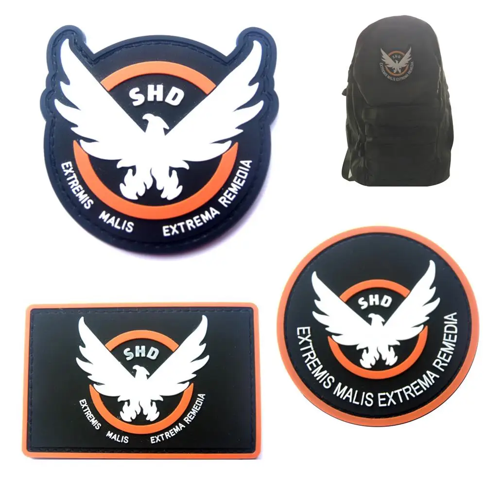 

The Division SHD Wings Out PVC Patch Emblem Badge Three Style Game Airsoft Cosplay Tactical Military Morale Rubber Patches