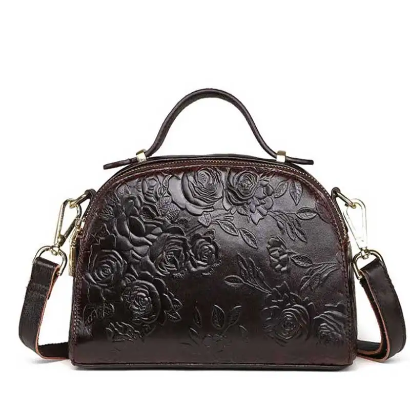 

New Oil Wax Leather Ladies Fashion Hand-held Bill of Lading Shoulder Slanting True Leather Pack Retro Cowhide