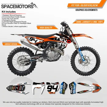 

MotoSpace Customized Team Graphics Backgrounds Decals 3M Custom Stickers For KTM SX SXF XCF 2016-2018 EXC EXCF XCW 2017-2019 073