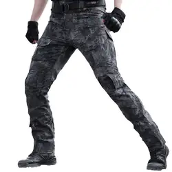 Тактический Брюки для девочек Военная Униформа камуфляж штаны-карго для Мужчин Армия спецназ SWAT армейские много карманов страйкбол