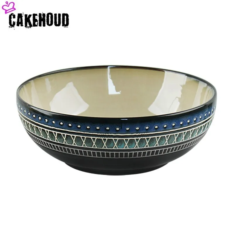 Креативная керамическая посуда CAKEHOUD с скандинавским рельефом набор бытовых