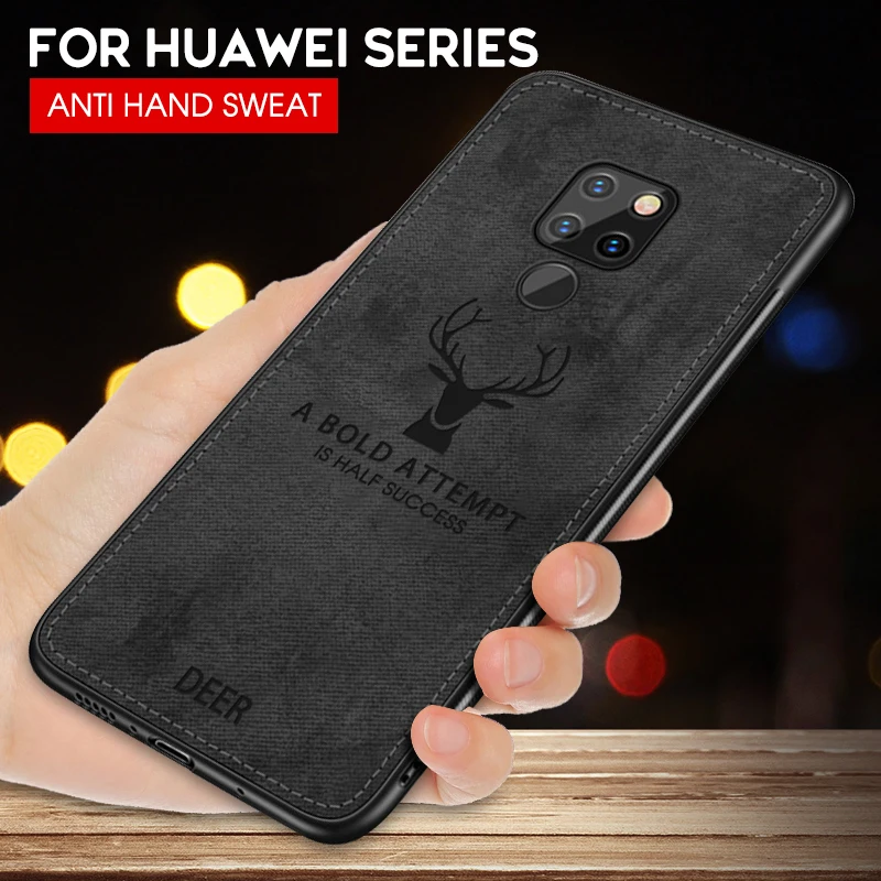 Мягкий силиконовый чехол с оленем для Huawei Mate 20 Lite 10 Pro текстура 3D рельефный