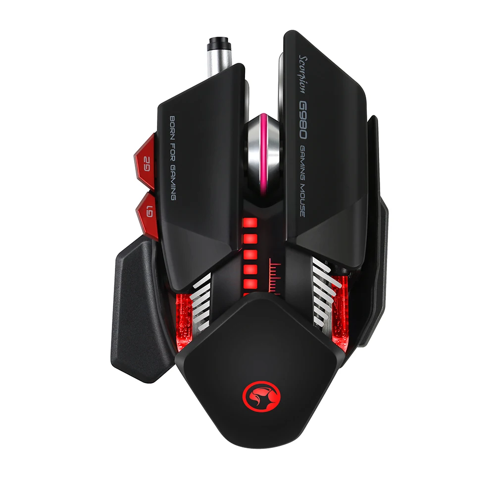 MARVO G980 игровая мышь 6 кнопочный светодиодный светильник проводная регулируемые dpi