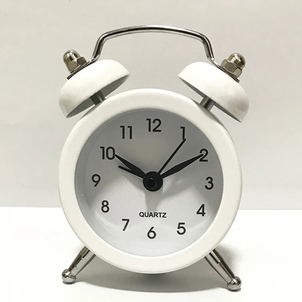 

Bedside Round Living Room Table Digital Bedroom Cute Desk Battery Operated Decorative Decor Desktop Alarm Clock