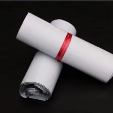 500 шт на заказ один цвет с одной стороны логотип 12 доступных размеров белый курьерские Сумки полиэстеровый почтовый конверт сумка сумочка