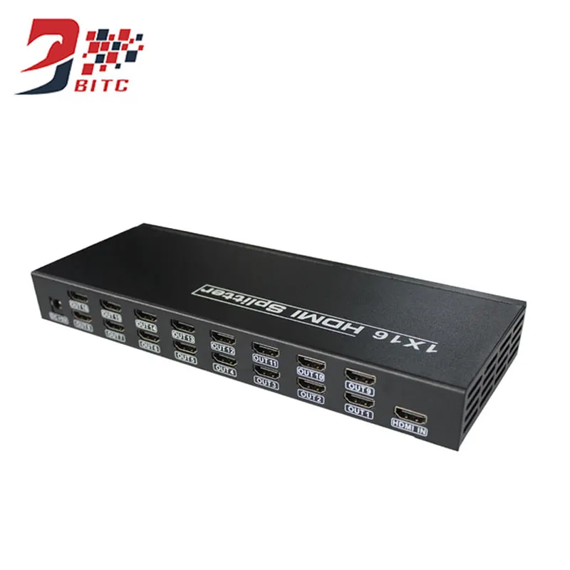 SZBITC HDMI сплиттер 1x16 HD распределения поддержка 4 K@ 30 Гц 3D EDID для DVD HDTV с адаптеры питания