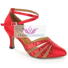 KeeWoo Танцы красный и зеленый качели хорошего качества Высокий каблук Сальса обувь дамы современное бальное танцевальная обувь свадебные туфли