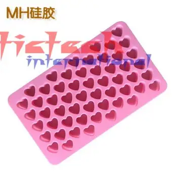 

by dhl 500pcs high quality 55 Holes Mini Heart Silicone Cake Mold Baking Mould Chocolate Decoration Silicone Heart Shape Tools