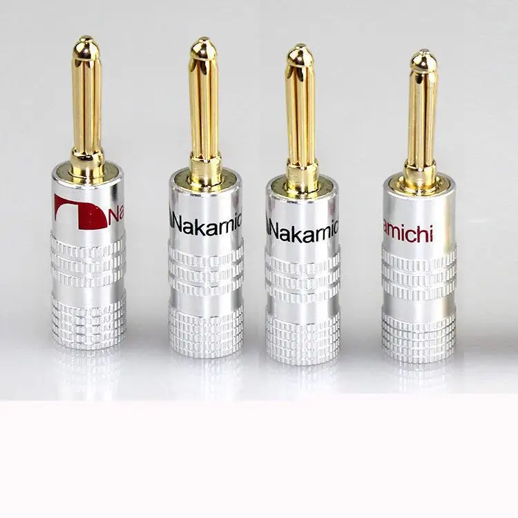 

2pcs/lot Solder-free Binding Post Socket 4mm Banana Type Female Socket Plug Gold-Plating For Speaker White Connector