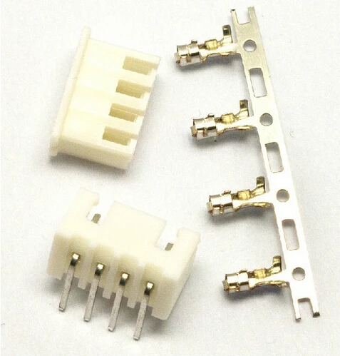 

100sets/Lot 4 Pin Right Angle Connector Leads Header 2.54mm XH-4P Kit Housing Pin header Terminal