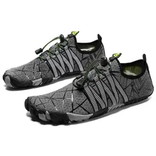 Летняя мужская женская пара обувь для водных видов спорта пляжные Плавание; Уличная обувь; нескользящая подошва; пять пальцы рук и ног сапоги на резиновой подошве кроссовки