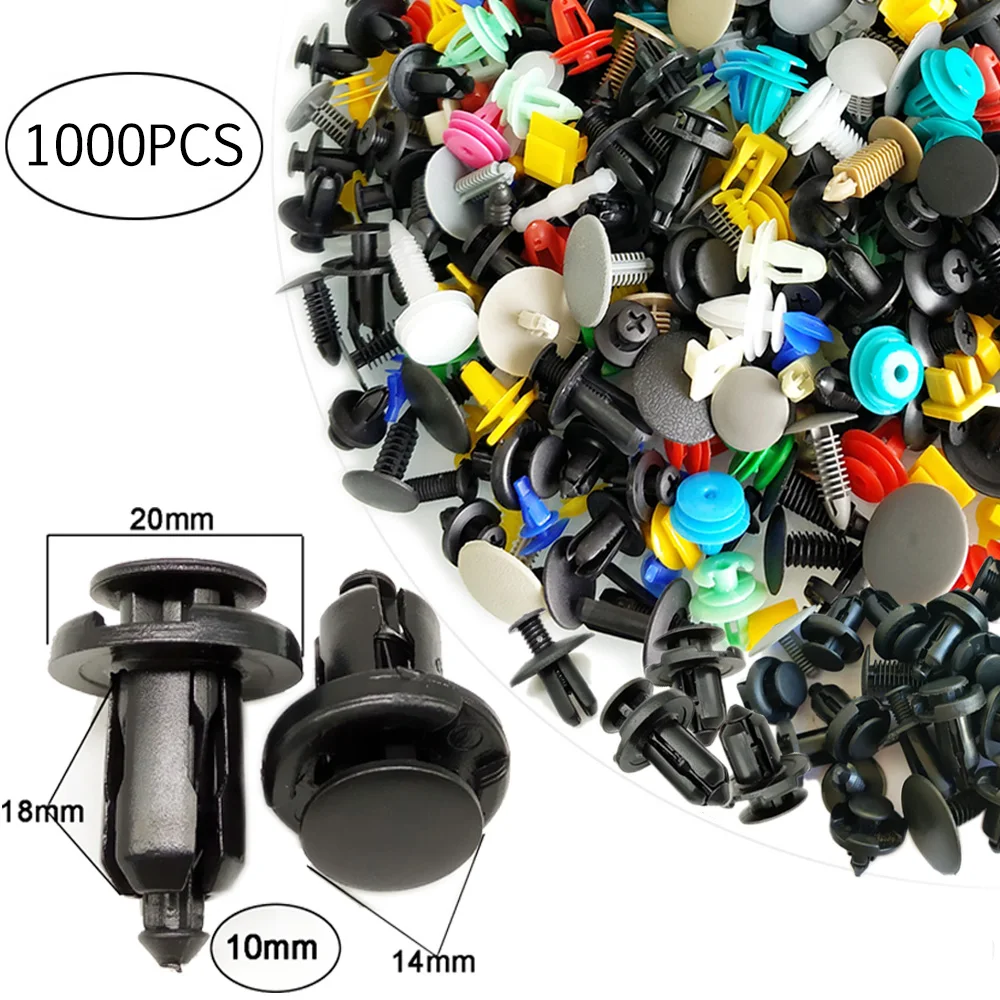 

1000Pcs Mixed car fastener Vehicle auto Bumper Clips Retainer Fastener Rivet Door Panel Fender Liner for all car kits