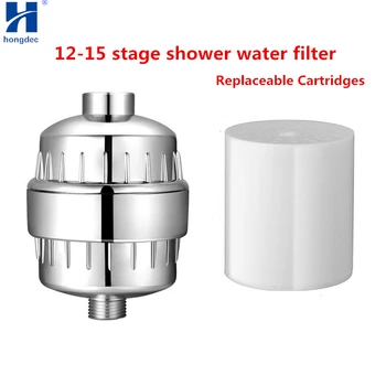 

Hongdec 12-15 Stage Shower Faucet Purifier Water Filter head and Replaceable Cartridges