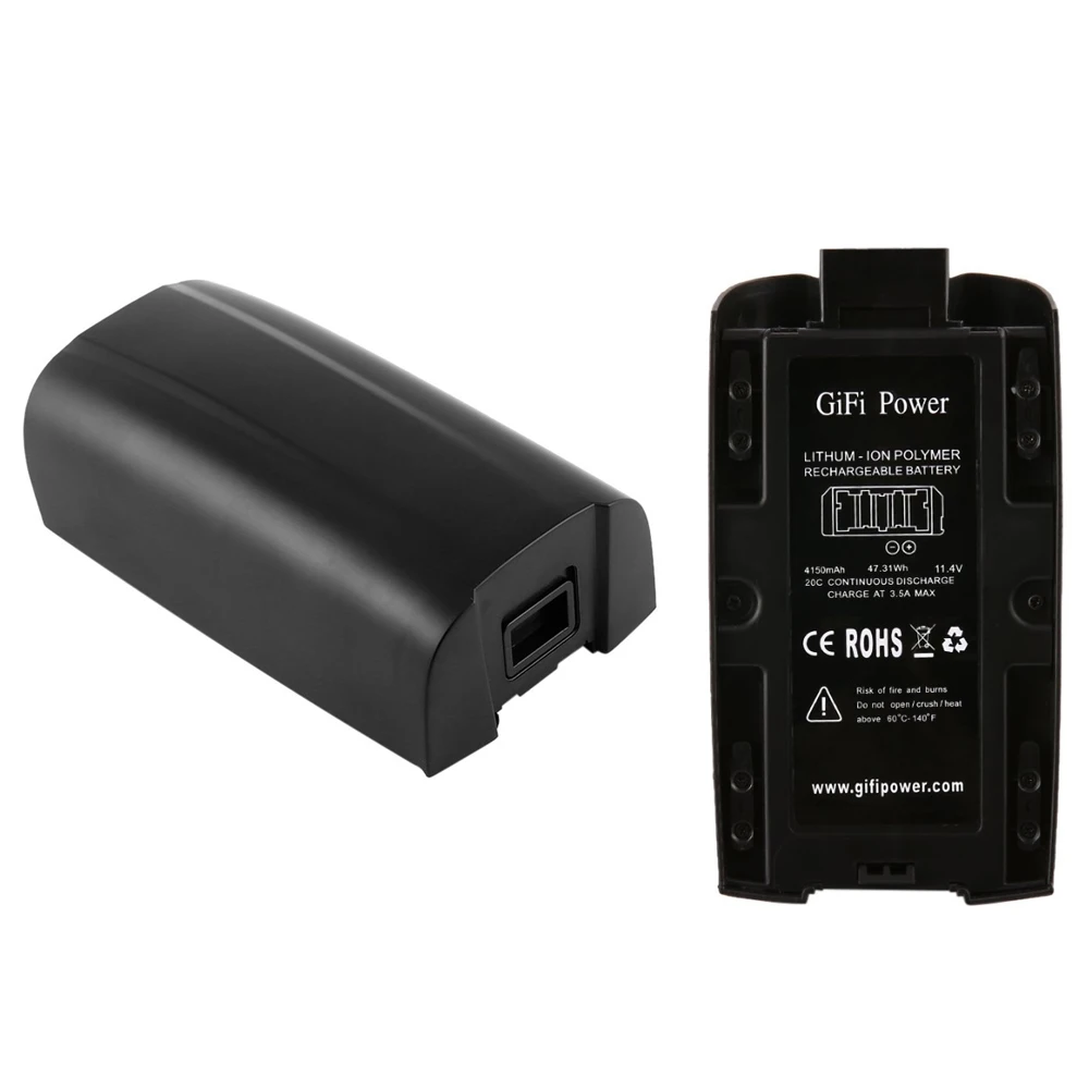 

High Capacity 4150mAh 47.31Wh 20C 11.4V LiPo Battery for Parrot Bebop 2 RC Drone Quadcopter Long Flight Time Recyclable