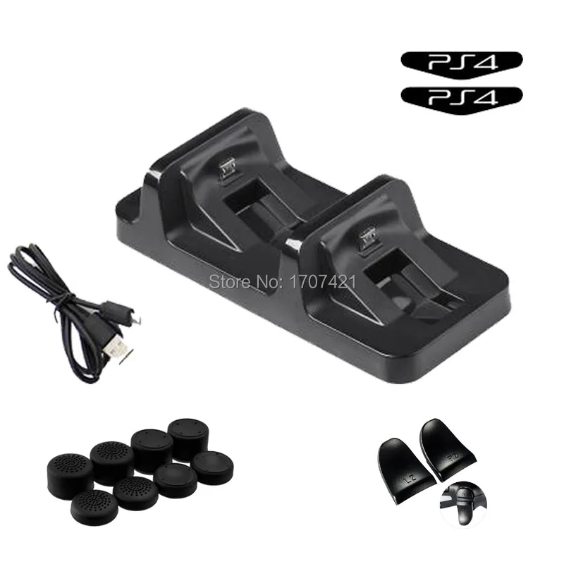 Black Fast Charge Dual Charging Dock Station for PS4 PlayStation 4 Slim Pro Dualshock 4 Controller Game Accessories