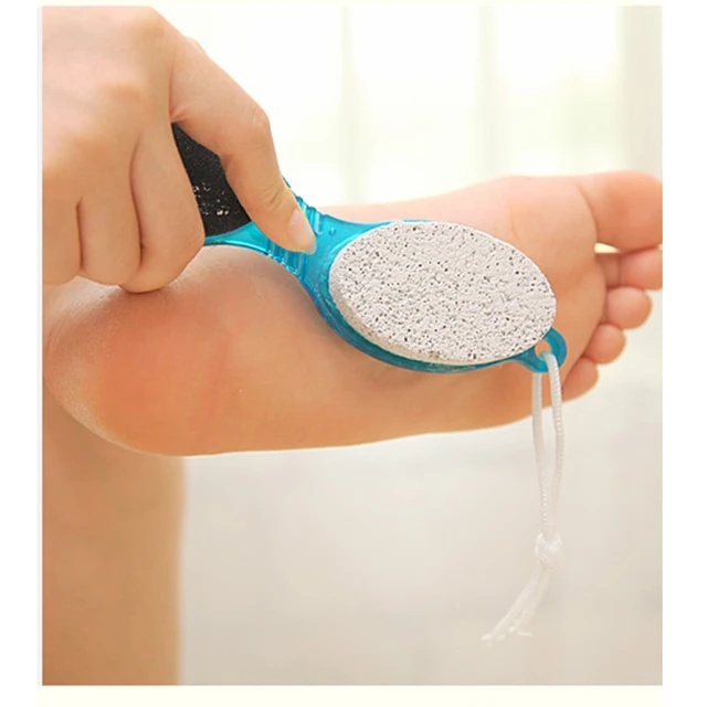 4 in 1 Foot Care Callus Brush Pumice Grinding Feet Stone Scrubber Pedicure Exfoliate Remover Double-end Cleaning Dust Dead Skin 4